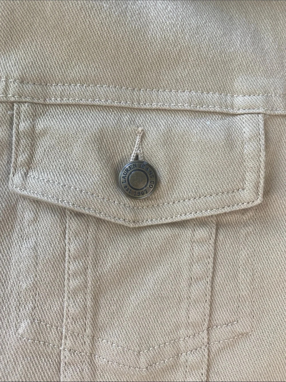 Ralph Lauren Beige Tan Jean Jacket in - Picture 5 of 6